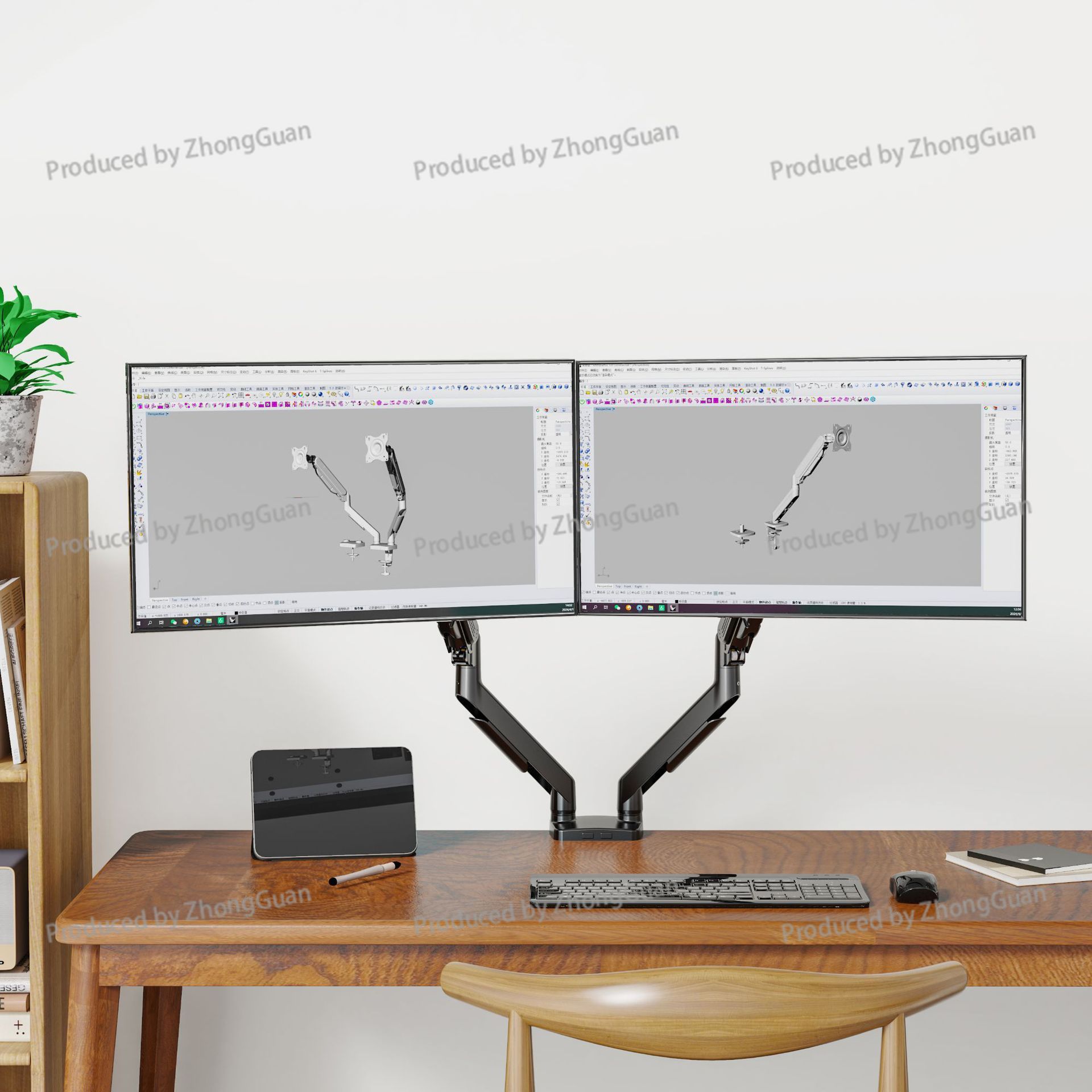 Penyangga Monitor Lengan Ganda - Adjustable Monitor Mount ulasan dan harga
