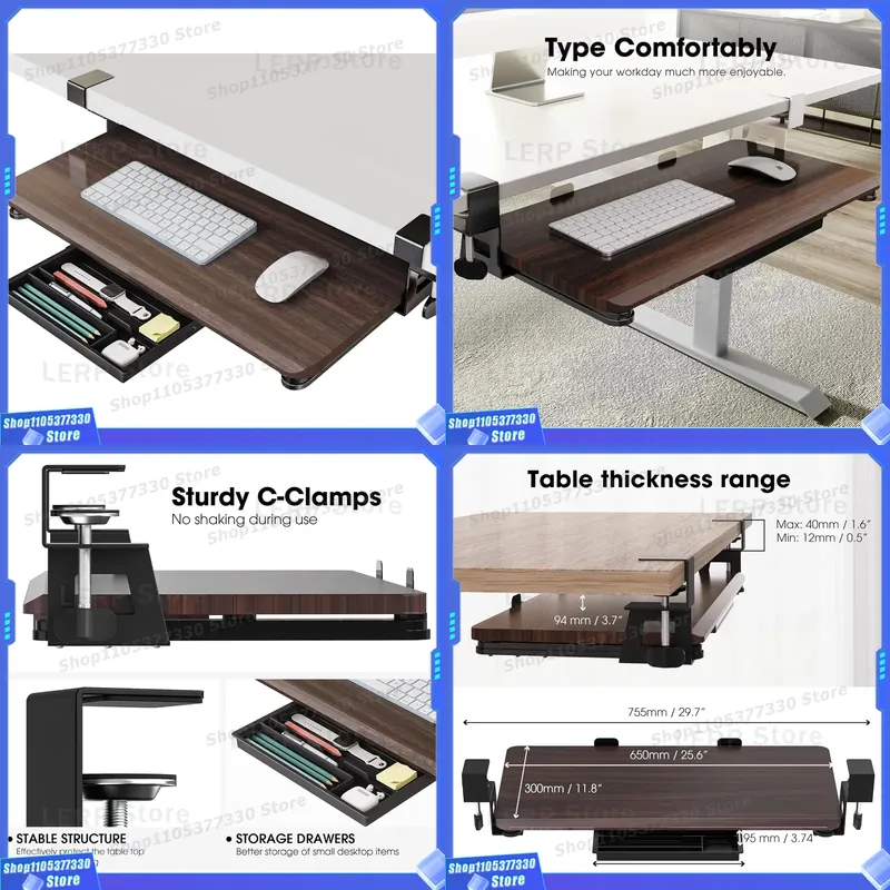 Rak Keyboard dan Mouse Geser T - Keyboard Drawer Under ulasan dan harga