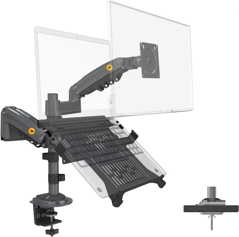 Dual Arm 2 in 1 Combo Laptop M - Adjustable Monitor Mount ulasan dan harga