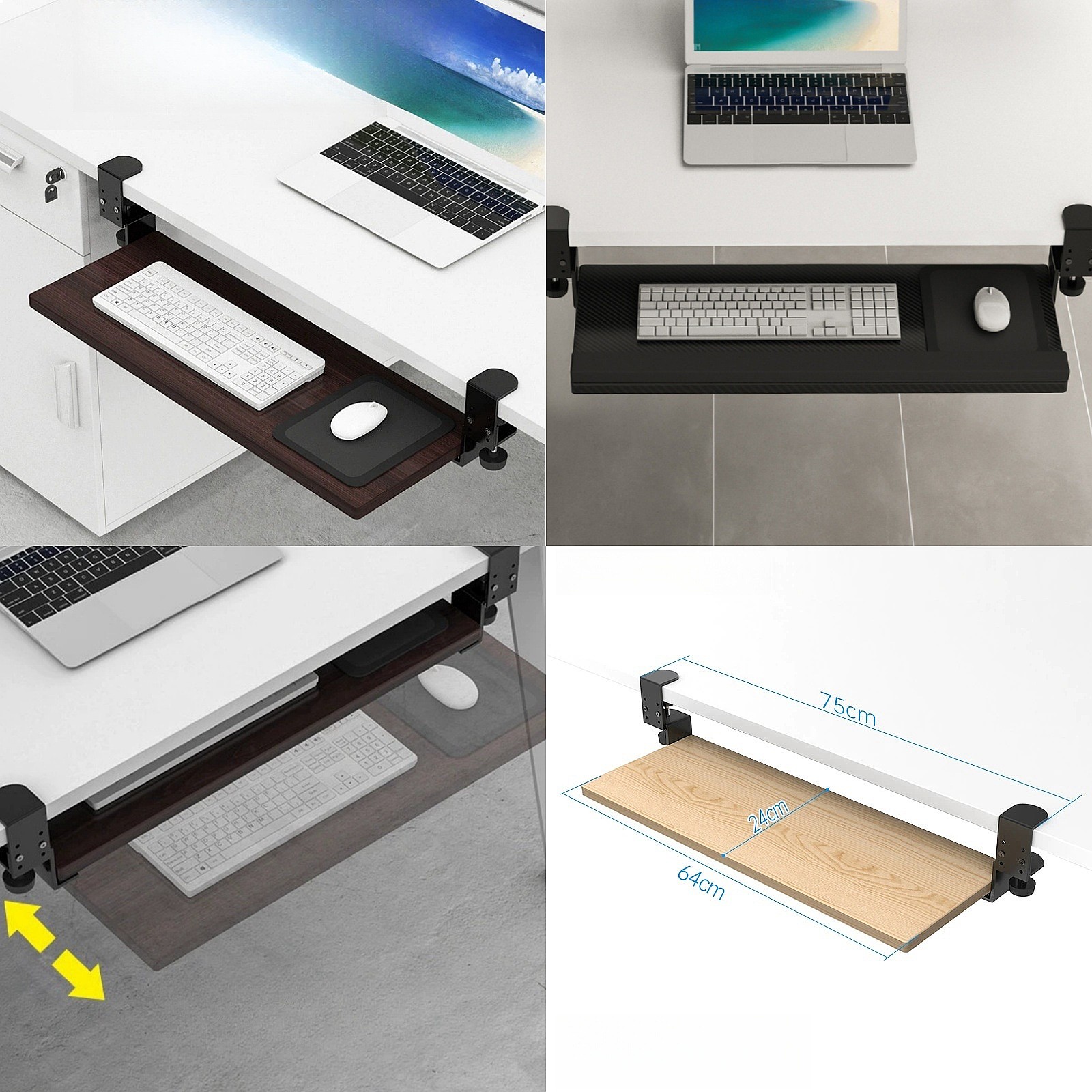 Braket Keyboard di Bawah Meja, - Keyboard Drawer Under ulasan dan harga