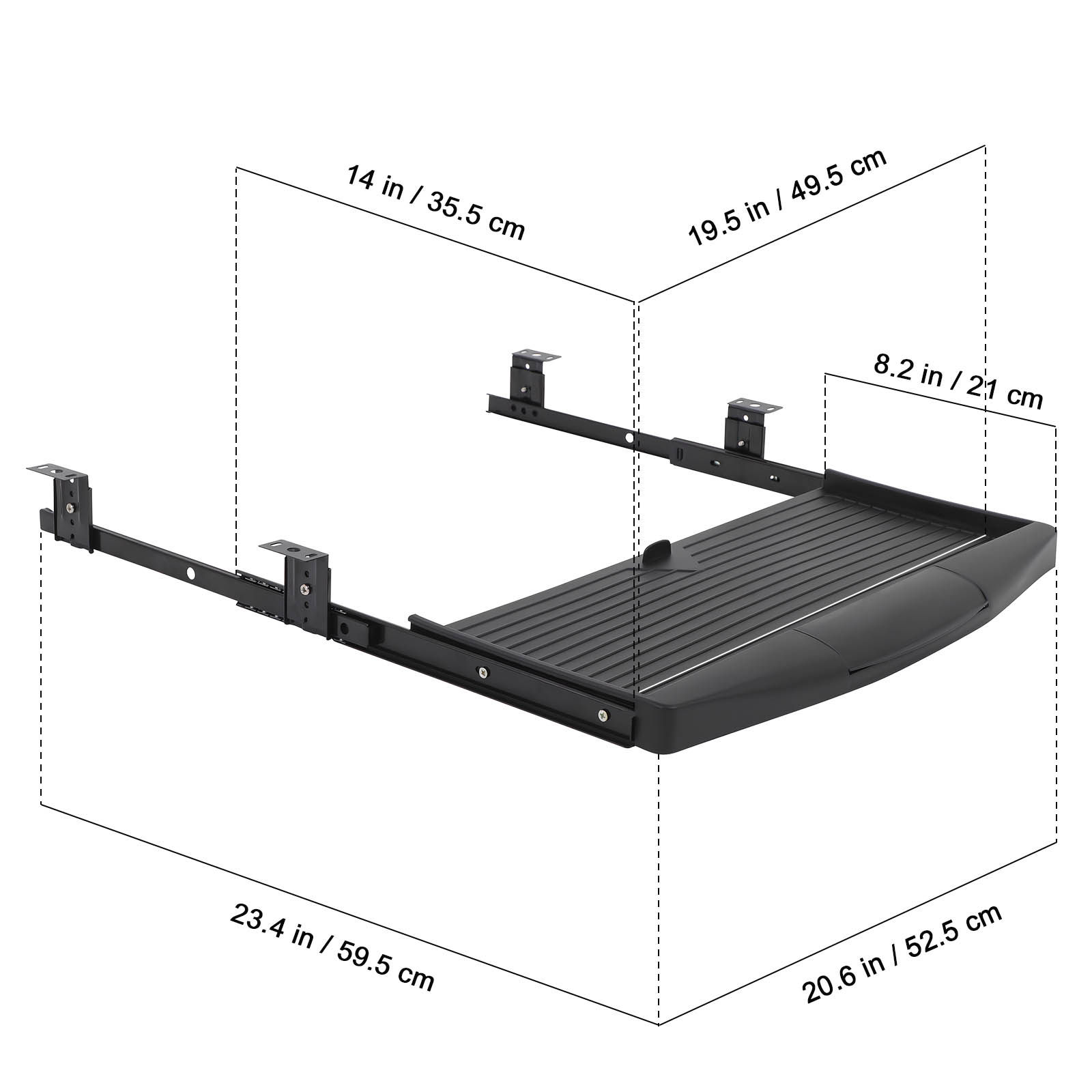Nampan Keyboard dari Paduan Al - Keyboard Drawer Under ulasan dan harga